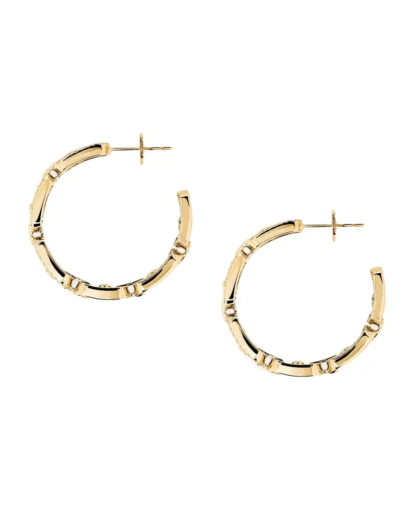 Messika MOVE LINK 18K YELLOW GOLD DIAMOND HOOP EARRINGS | Image 1 Messika MOVE LINK 18K YELLOW GOLD DIAMOND HOOP EARRINGS | Image 1