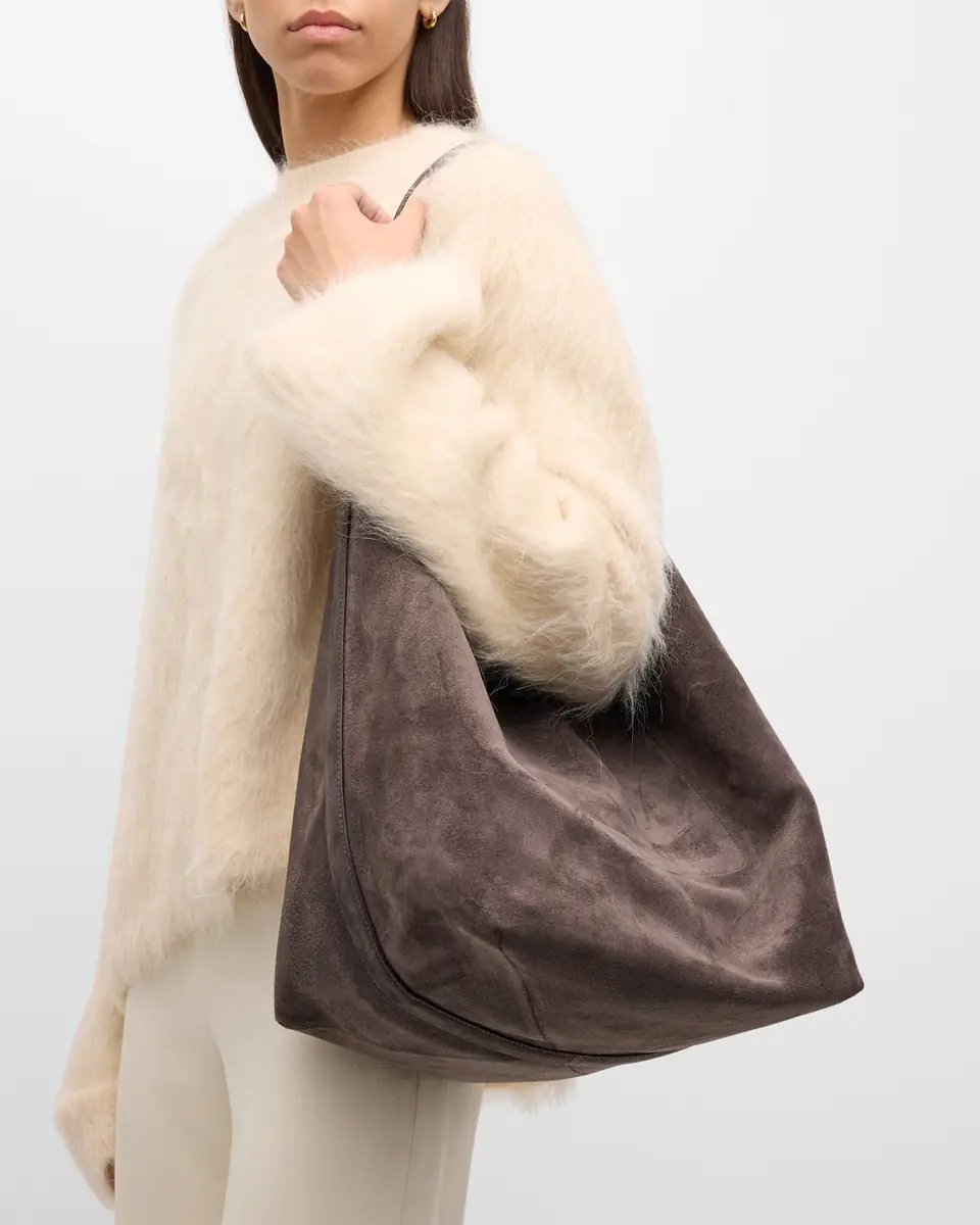 TOTEME Belted Tote Bag in Suede | Thumbnail 2