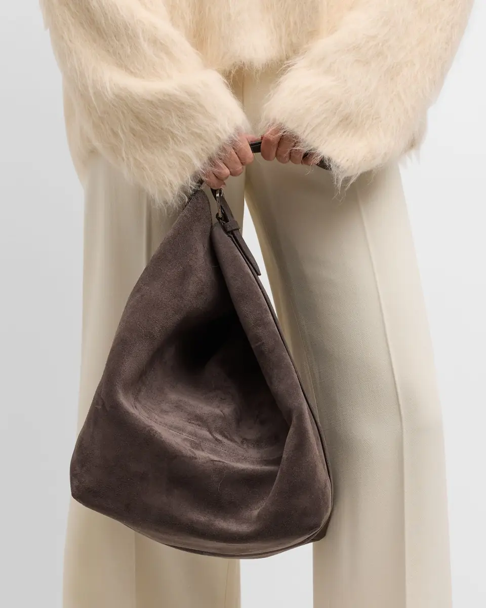 TOTEME Belted Tote Bag in Suede | Thumbnail 4