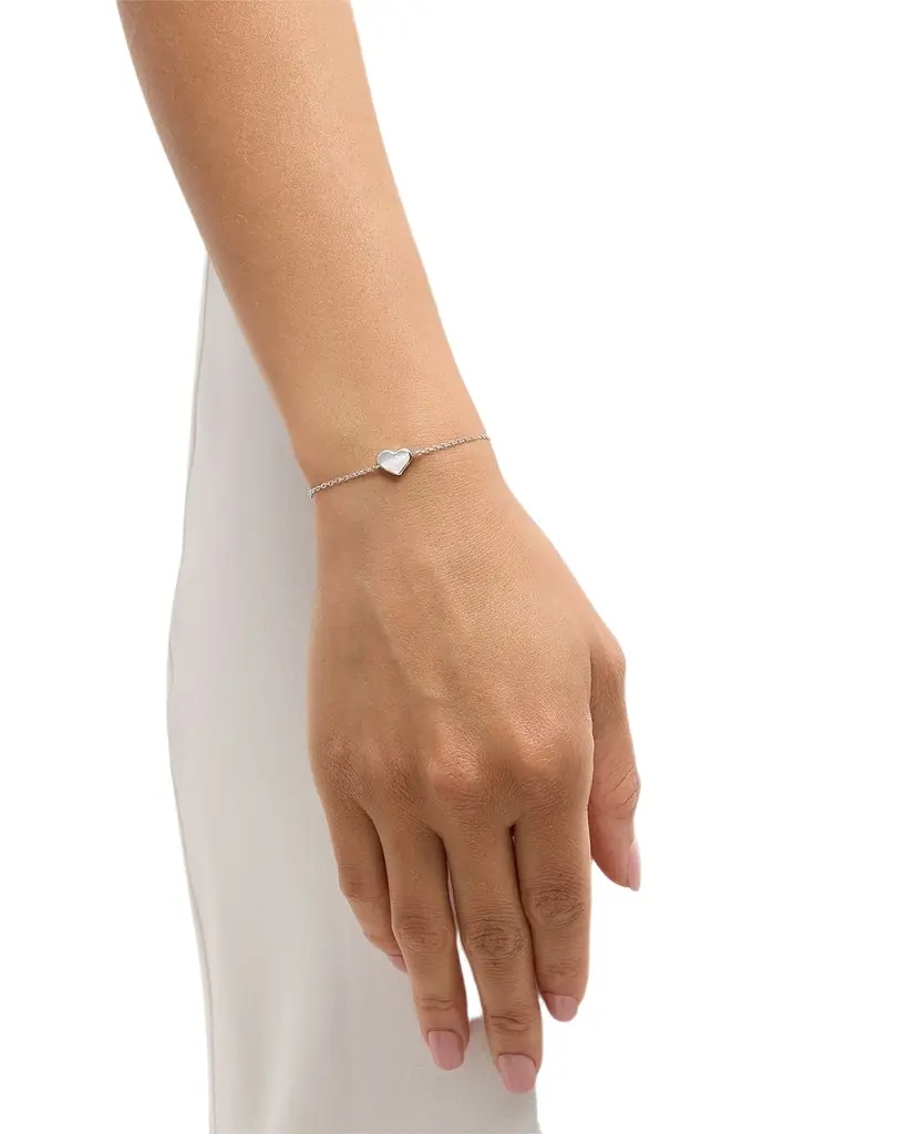 Mother-of-Pearl Heart Station Bracelet Mother-of-Pearl Heart Station Bracelet