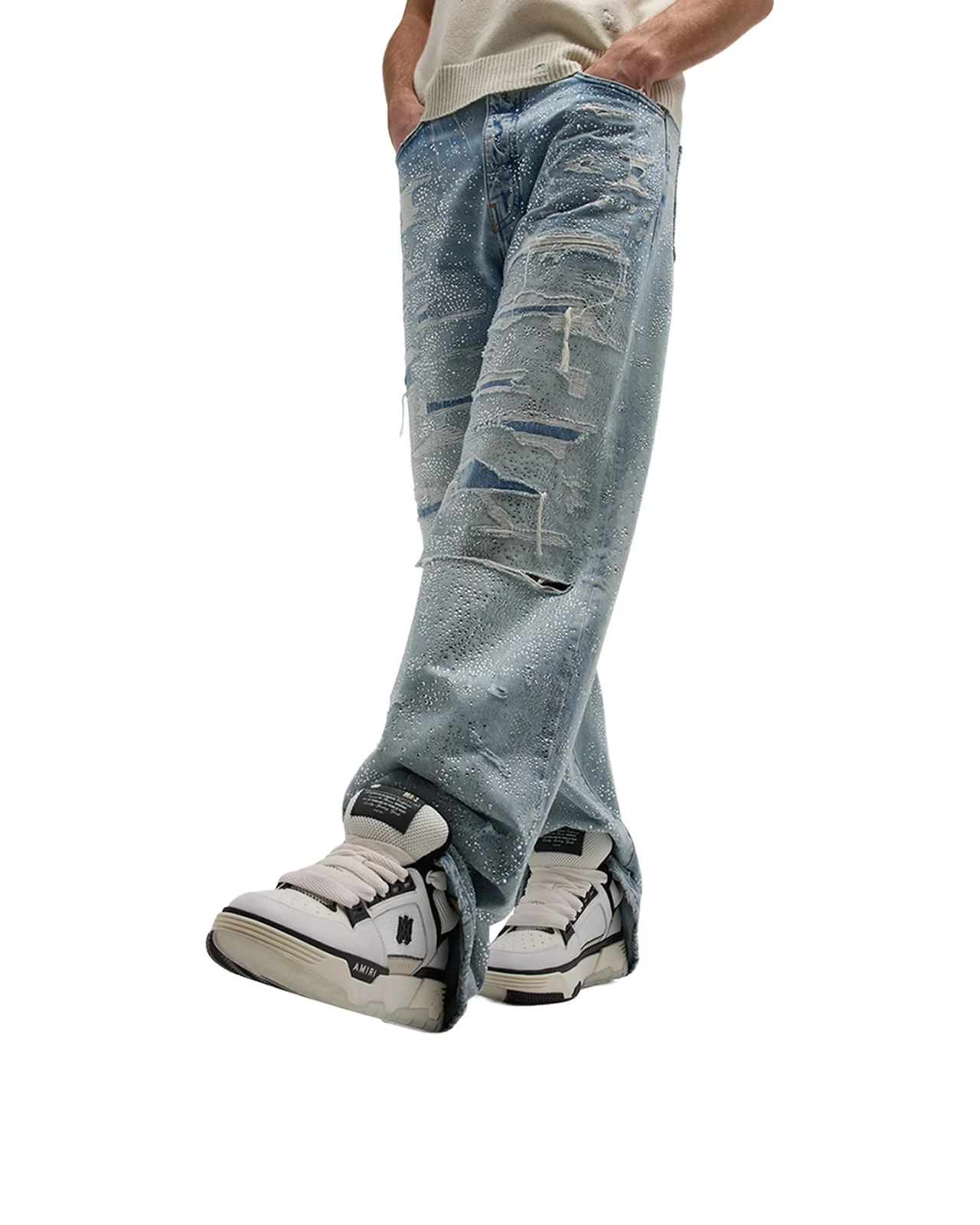 Men's MA-1 Leather & Mesh Low-Top Sneakers Men's MA-1 Leather & Mesh Low-Top Sneakers