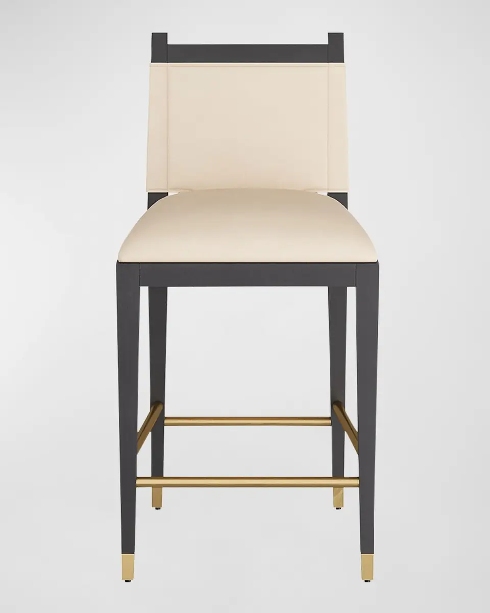 Arteriors Burdock Leather Counter Stool | Thumbnail 2 Arteriors Burdock Leather Counter Stool | Thumbnail 2