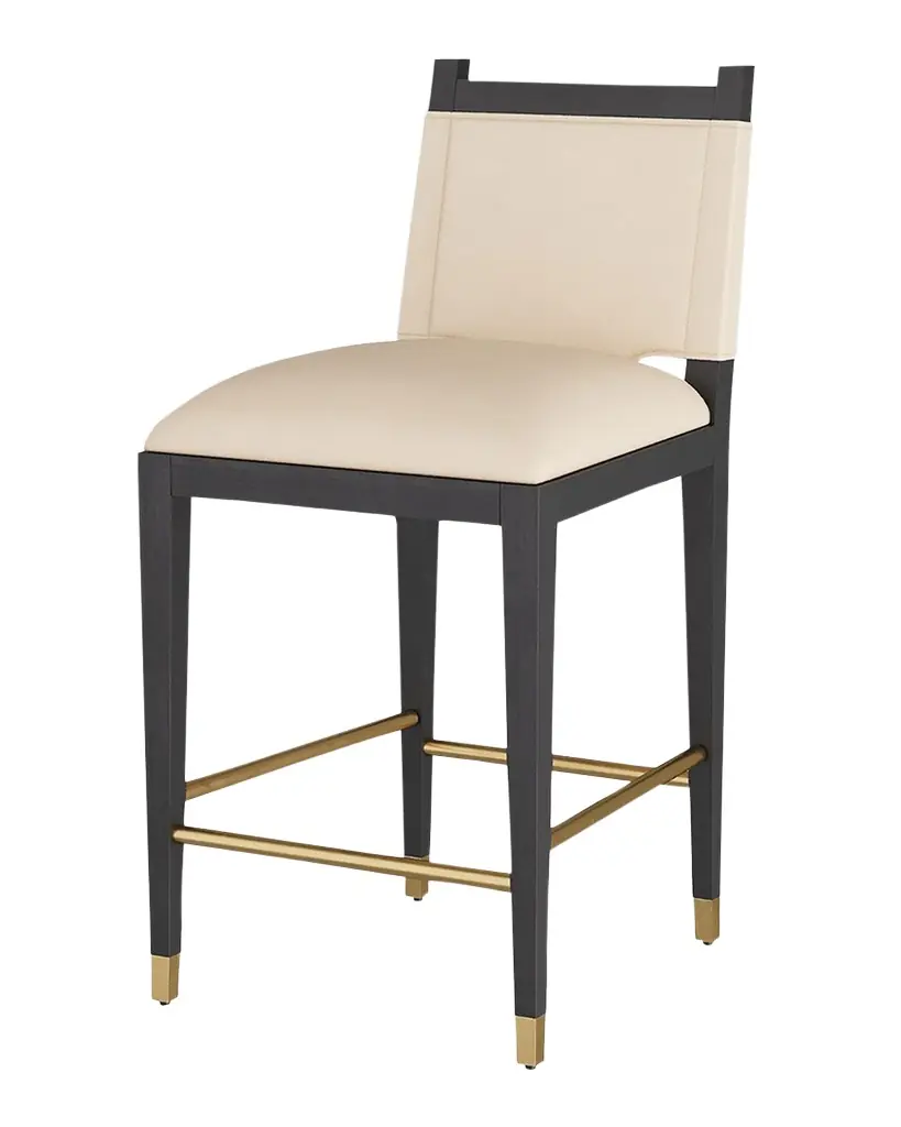 Arteriors Burdock Leather Counter Stool