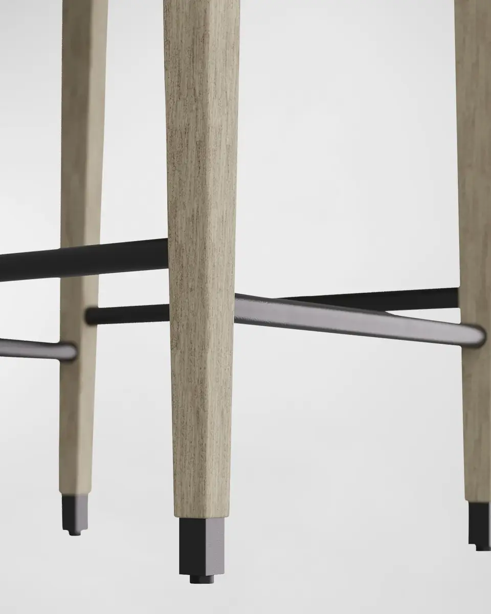 Arteriors Burdock Leather Bar Stool | Thumbnail 6 Arteriors Burdock Leather Bar Stool | Thumbnail 6
