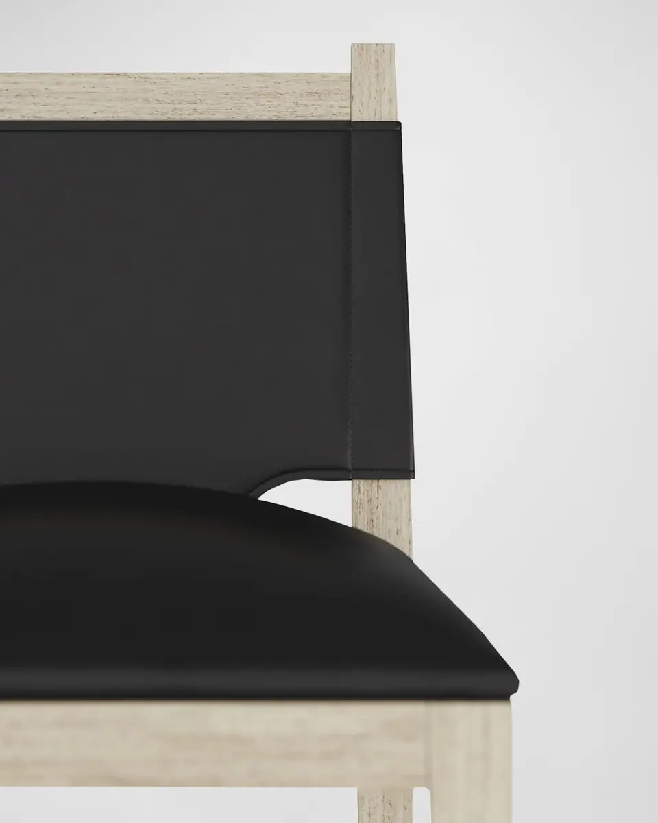 Arteriors Burdock Leather Counter Stool | Thumbnail 3 Arteriors Burdock Leather Counter Stool | Thumbnail 3