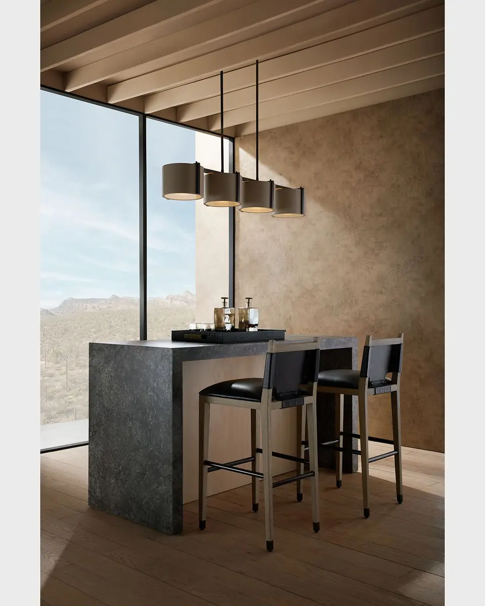 Arteriors Burdock Leather Counter Stool | Thumbnail 6 Arteriors Burdock Leather Counter Stool | Thumbnail 6