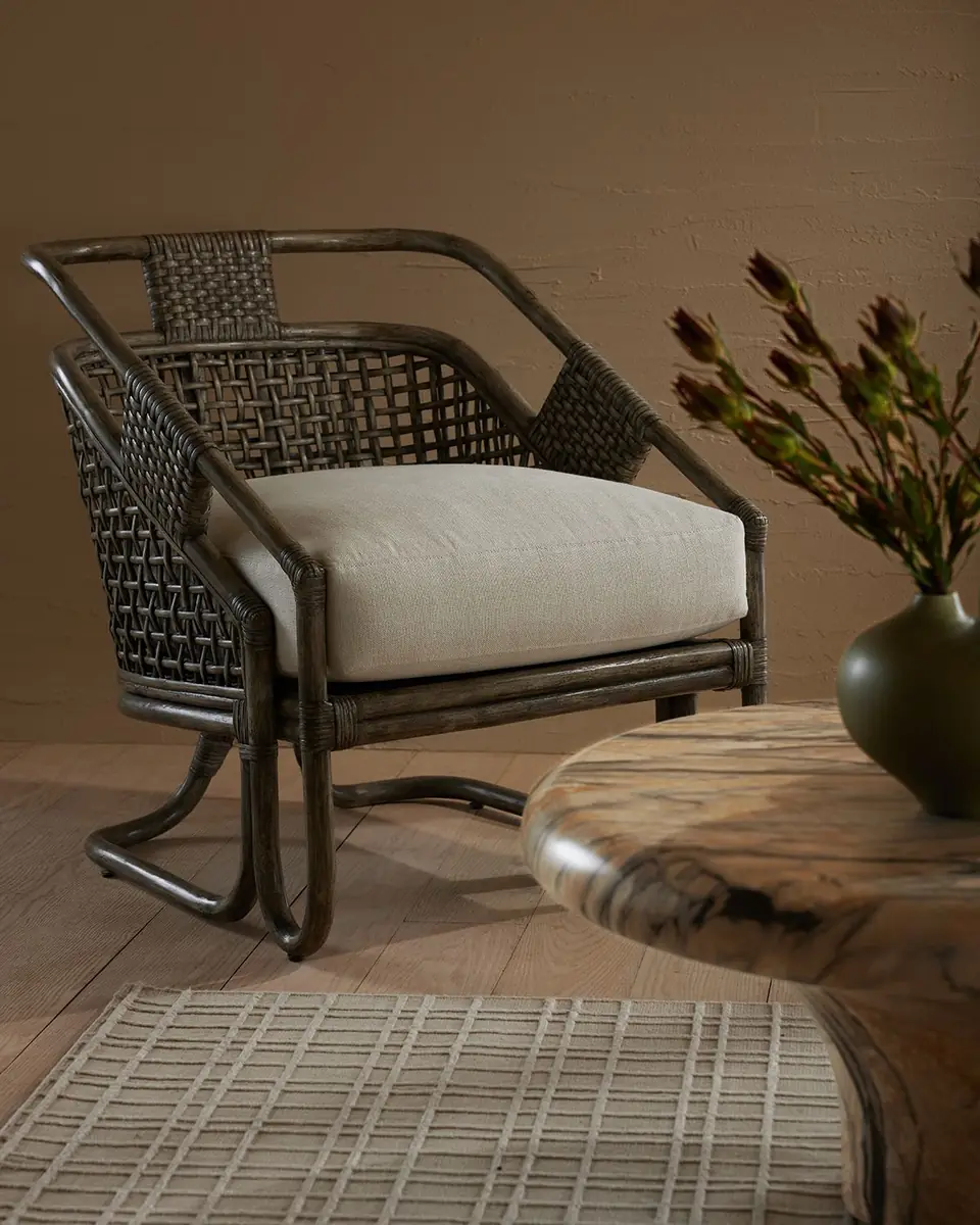 Arteriors Begala Rattan Lounge Chair | Thumbnail 3 Arteriors Begala Rattan Lounge Chair | Thumbnail 3
