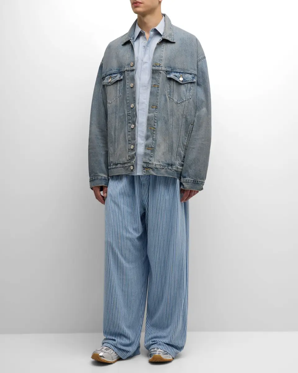 Balenciaga Men's Large Striped Pajama Pants | Thumbnail 3 Balenciaga Men's Large Striped Pajama Pants | Thumbnail 3