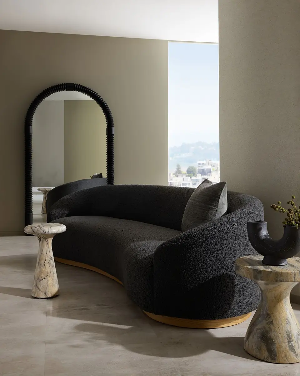 Arteriors Turner Sherpa Sofa, 108" | Thumbnail 3