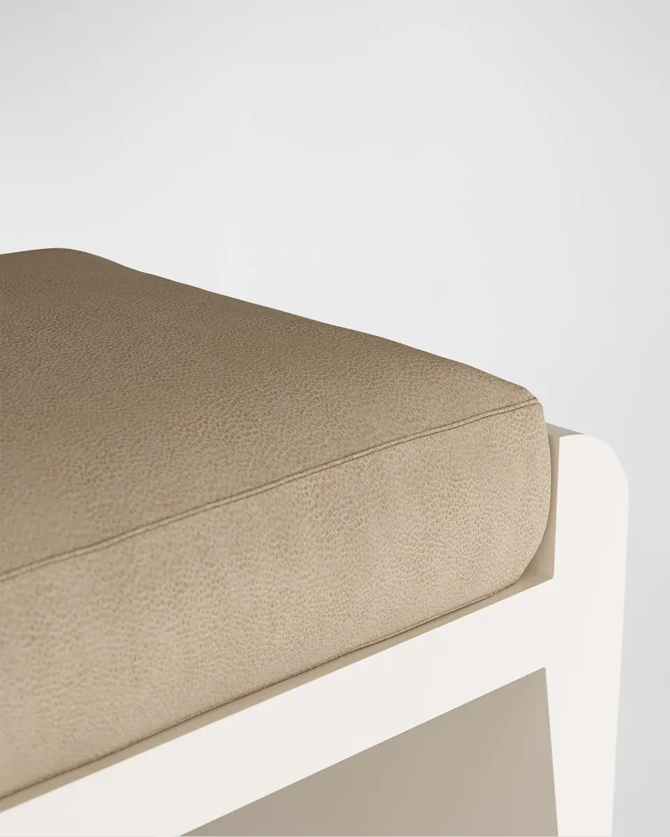 Arteriors Alanna Faux Leather Ottoman | Thumbnail 3 Arteriors Alanna Faux Leather Ottoman | Thumbnail 3