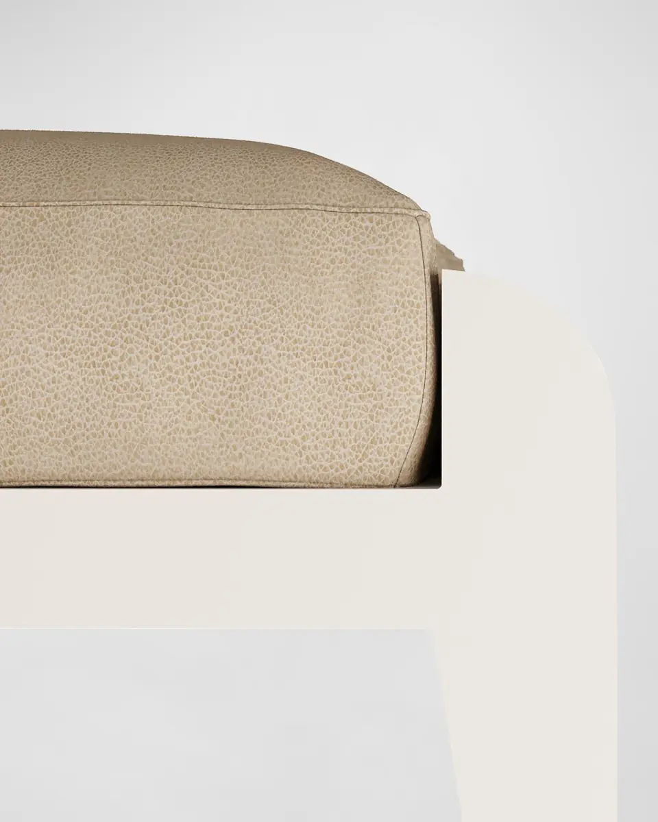 Arteriors Alanna Faux Leather Ottoman | Thumbnail 4 Arteriors Alanna Faux Leather Ottoman | Thumbnail 4