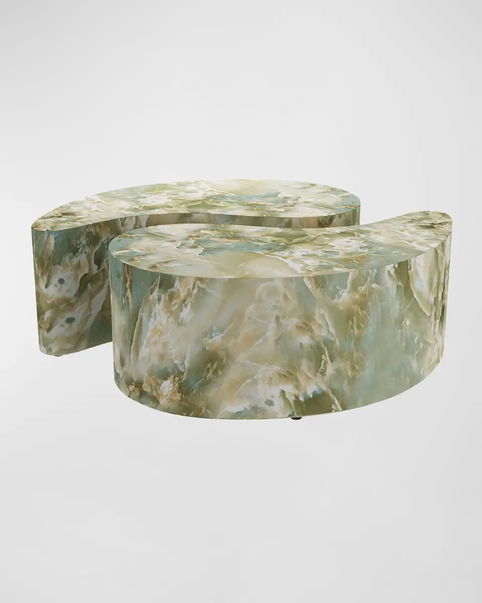 Arteriors Adeline Faux Marble Coffee Tables, Set of 2 | Thumbnail 7 Arteriors Adeline Faux Marble Coffee Tables, Set of 2 | Thumbnail 7