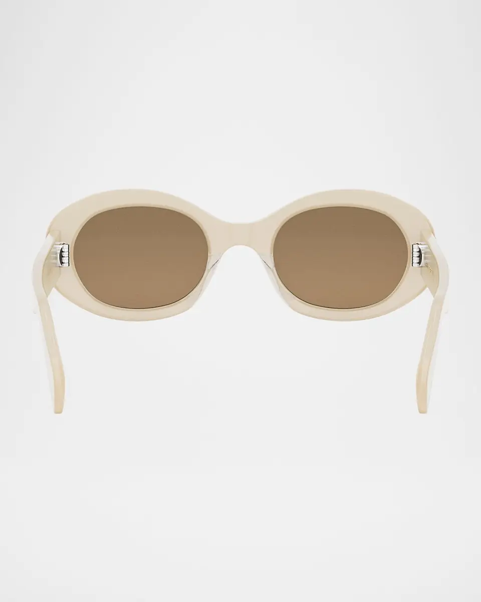 Celine Men's Triomphe Acetate Oval Sunglasses | Thumbnail 4 Celine Men's Triomphe Acetate Oval Sunglasses | Thumbnail 4