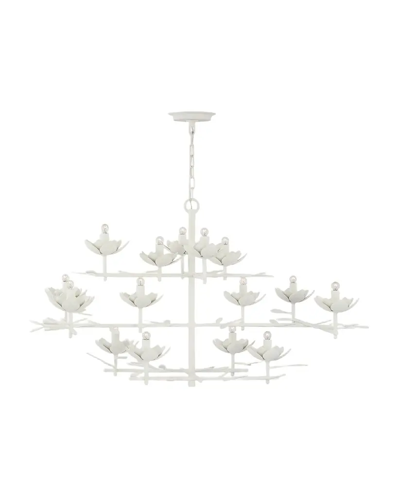 Visual Comfort Signature Clementine 48" Low Wide Tiered Chandelier by Julie Neill | Image 1 Visual Comfort Signature Clementine 48" Low Wide Tiered Chandelier by Julie Neill | Image 1