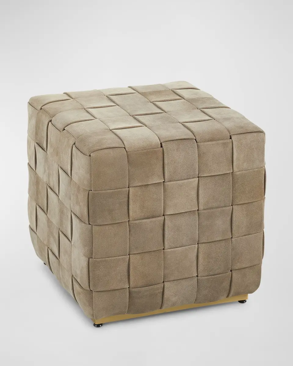 Arteriors Lakewood Suede Ottoman | Thumbnail 3 Arteriors Lakewood Suede Ottoman | Thumbnail 3