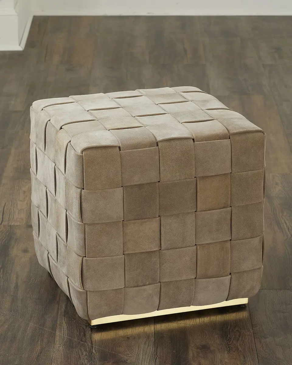 Arteriors Lakewood Suede Ottoman