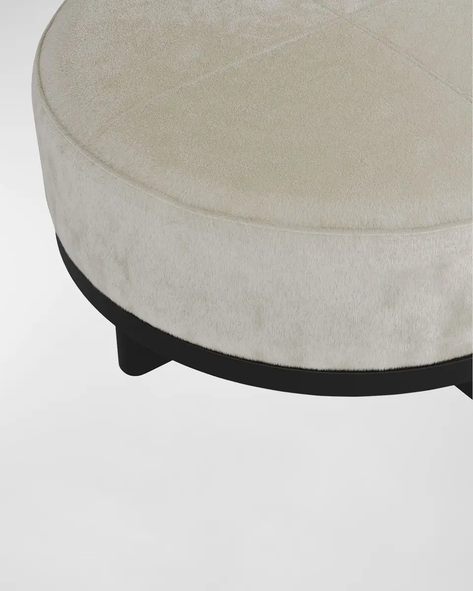 Arteriors Aurora Hair on Hide Ottoman | Thumbnail 5