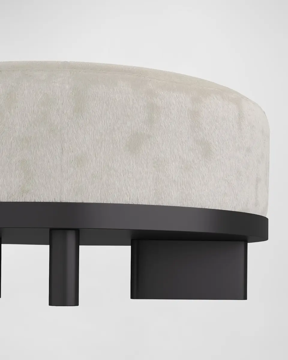 Arteriors Aurora Hair on Hide Ottoman | Thumbnail 6