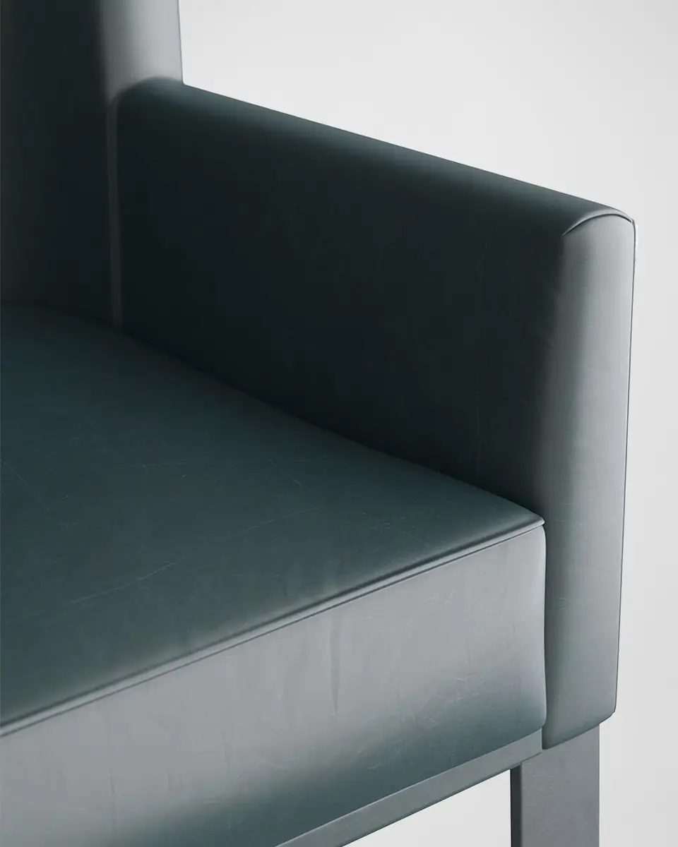 Arteriors Bleu Leather Wingback Chair | Thumbnail 4 Arteriors Bleu Leather Wingback Chair | Thumbnail 4