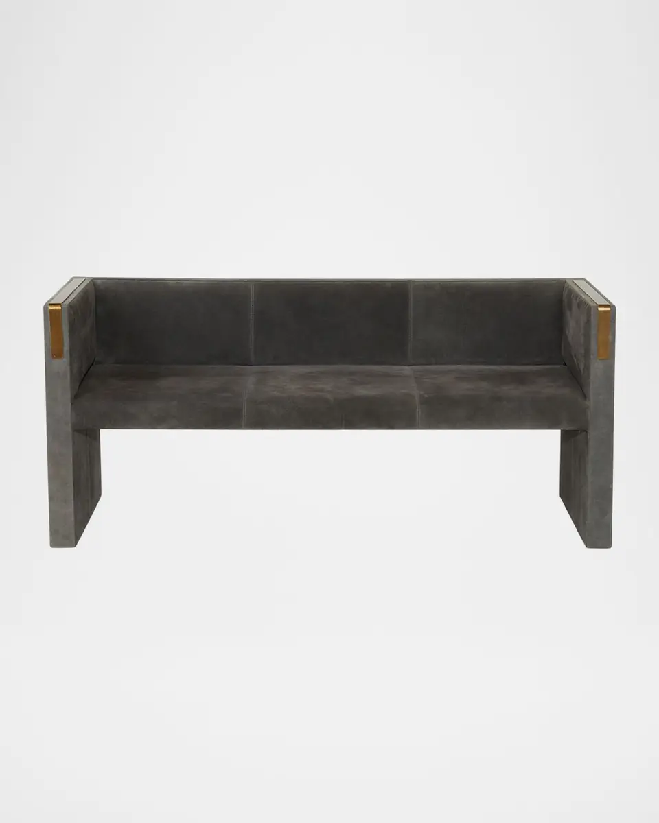 Arteriors Donovan Suede Settee | Thumbnail 4 Arteriors Donovan Suede Settee | Thumbnail 4