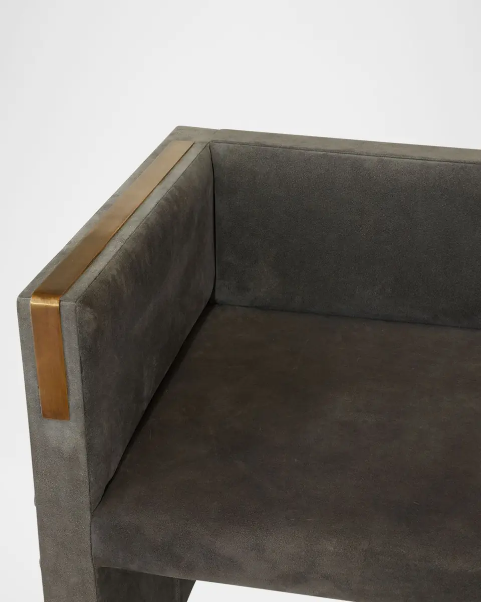 Arteriors Donovan Suede Settee | Thumbnail 5 Arteriors Donovan Suede Settee | Thumbnail 5