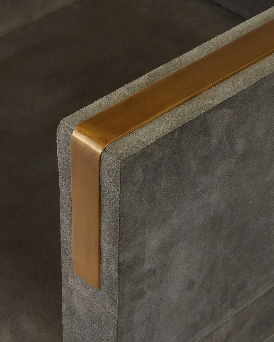 Arteriors Donovan Suede Settee | Thumbnail 7 Arteriors Donovan Suede Settee | Thumbnail 7