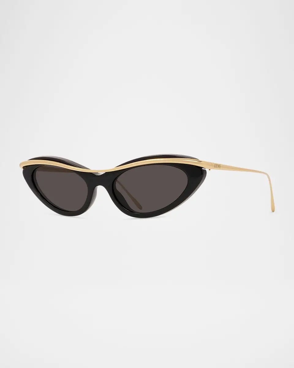 Loewe Signature Acetate & Metal Cat-Eye Sunglasses | Thumbnail 3