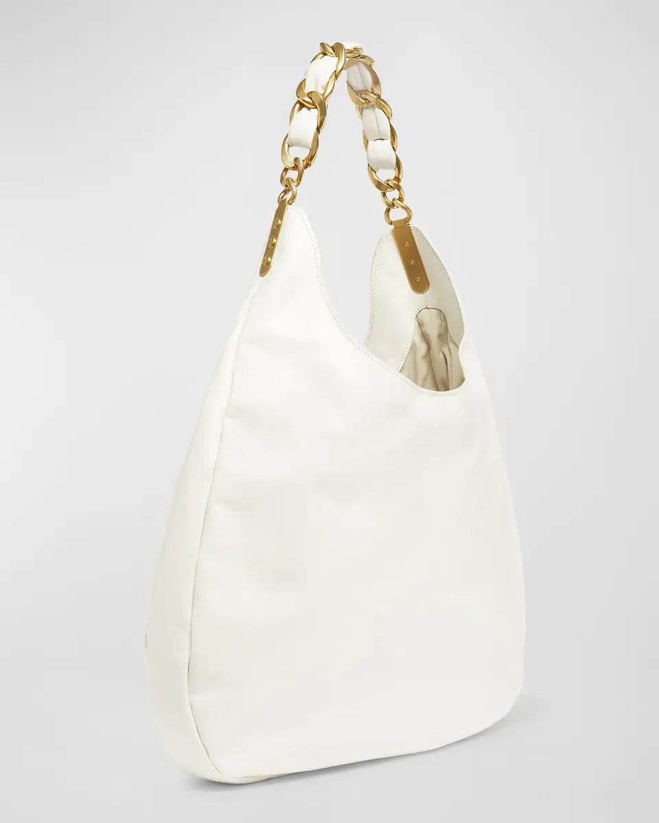 Balmain 1945 Hobo Bag in Monogram Crinkled Leather | Thumbnail 6 Balmain 1945 Hobo Bag in Monogram Crinkled Leather | Thumbnail 6
