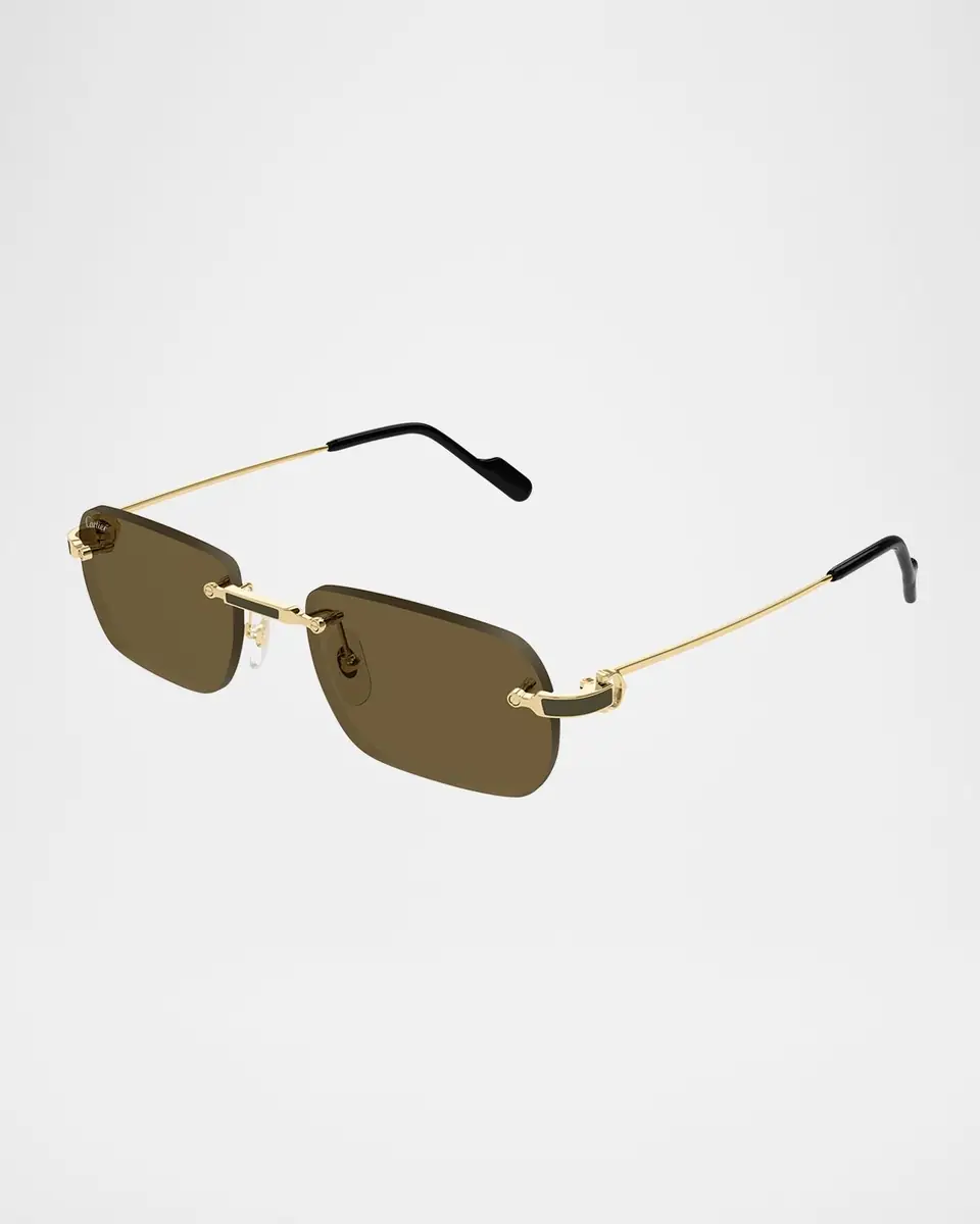 Cartier Men's CT0497SM Metal Rectangle Sunglasses | Thumbnail 2 Cartier Men's CT0497SM Metal Rectangle Sunglasses | Thumbnail 2
