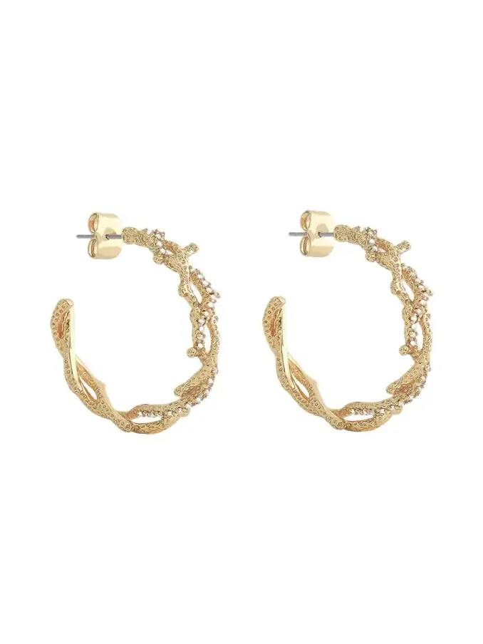Coral Hoop Earrings