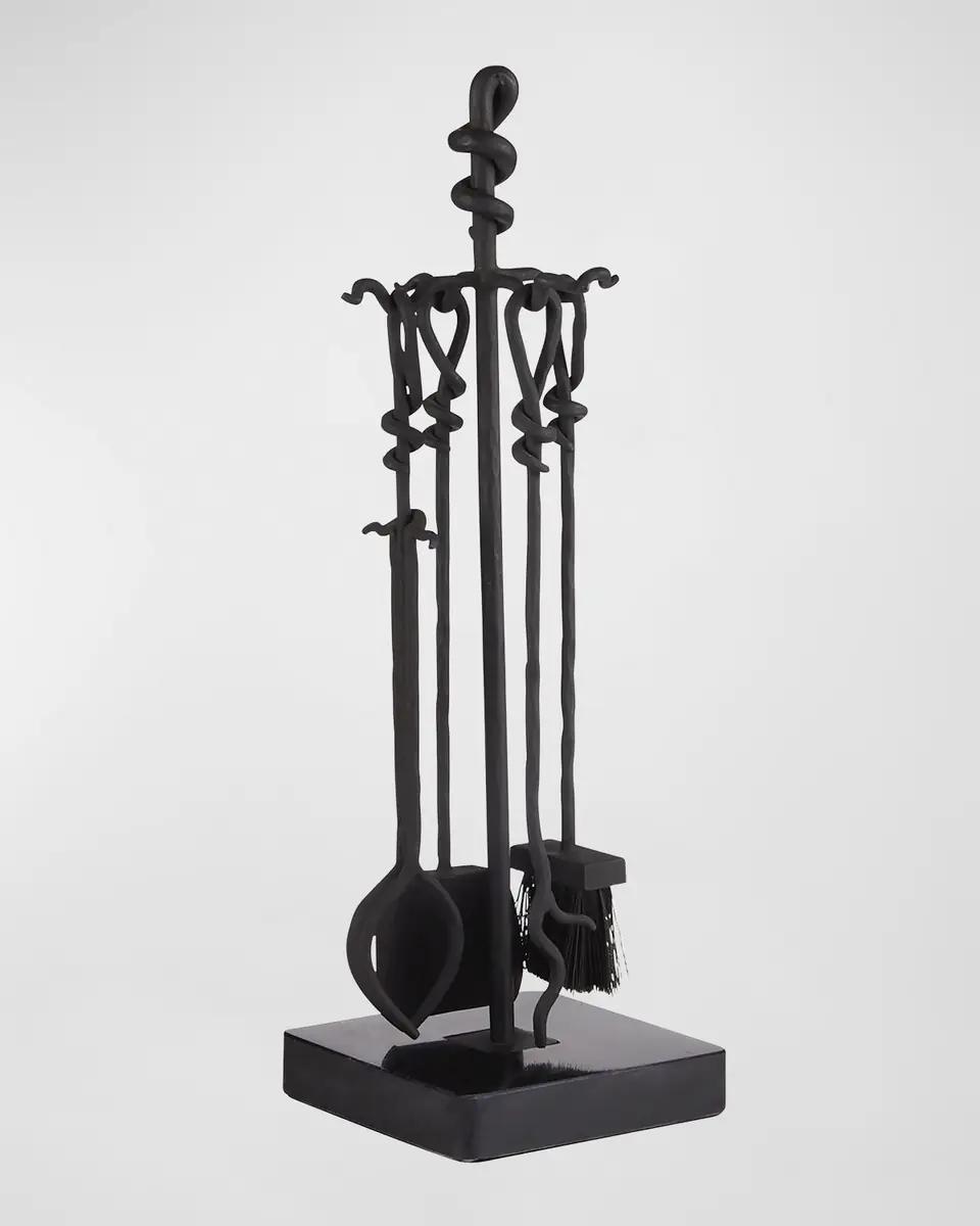 Arteriors Denison 3-Piece Fireplace Tool Set with Stand | Thumbnail 2