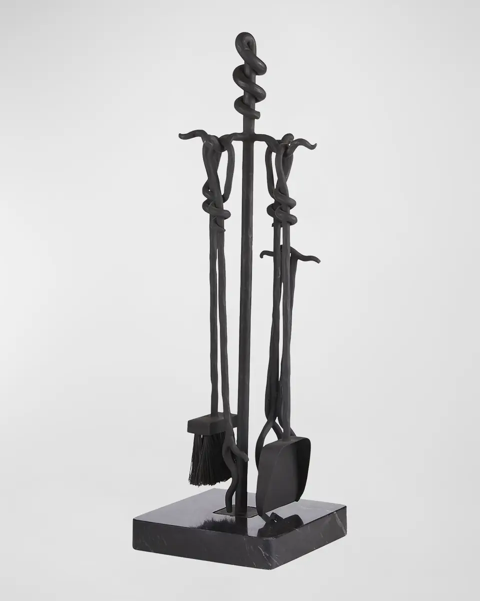 Arteriors Denison 3-Piece Fireplace Tool Set with Stand | Thumbnail 3
