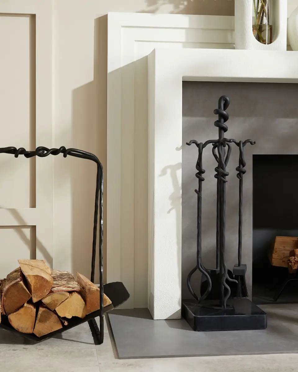 Arteriors Denison 3-Piece Fireplace Tool Set with Stand | Thumbnail 5