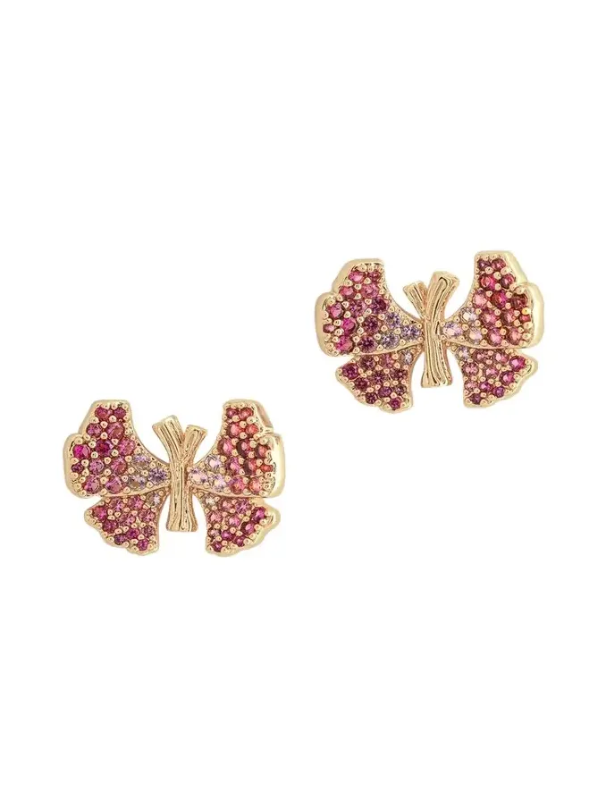 Butterfly Pave Stud Earrings