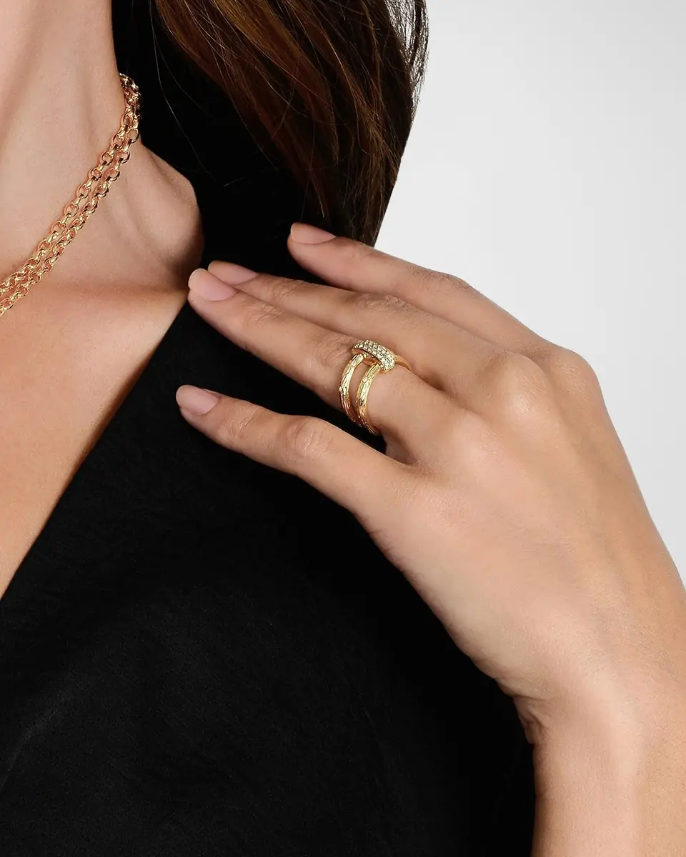 Anabel Aram Jewelry Enchanted Forest Chain Double Ring | Thumbnail 2