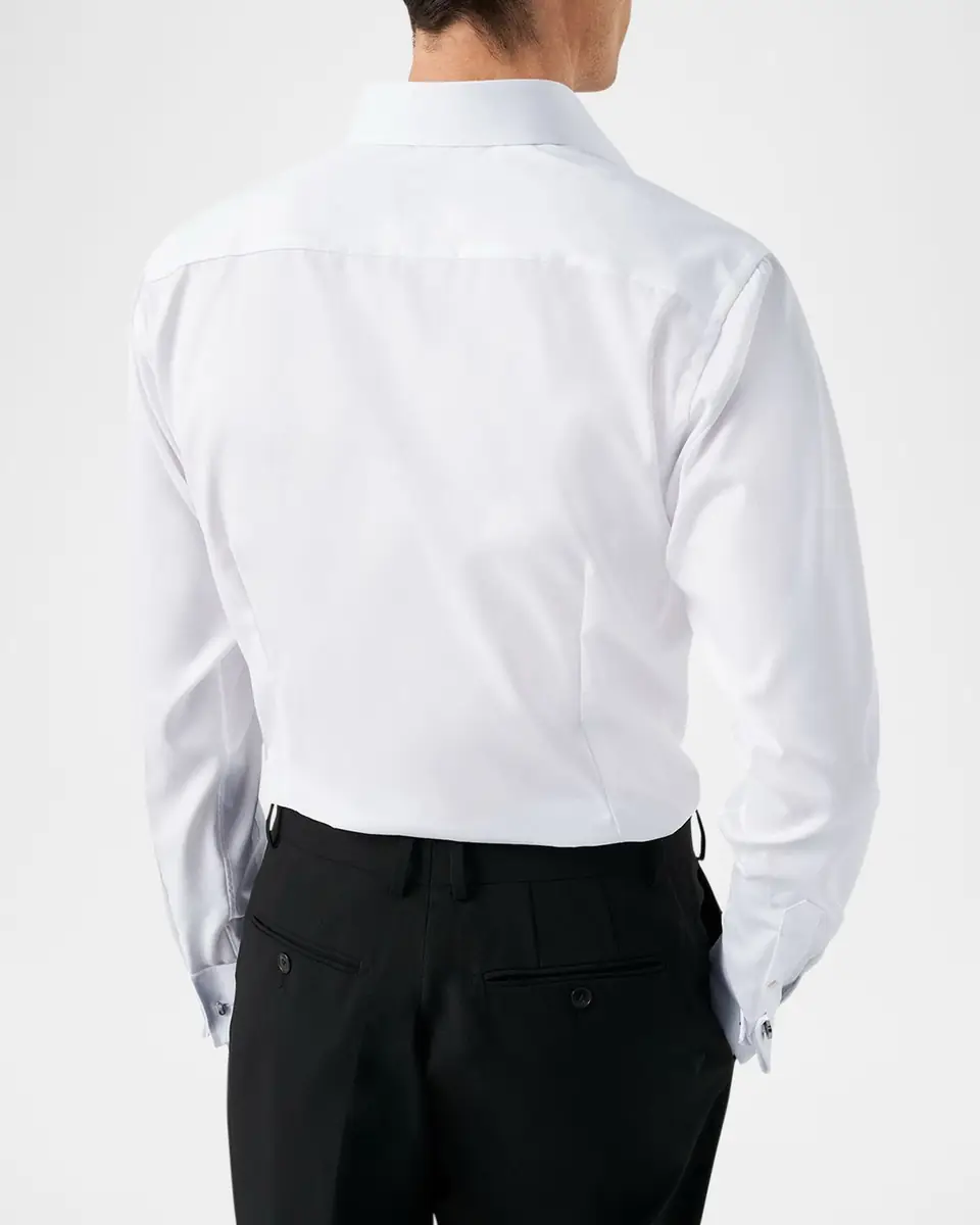 Eton Men's Slim-Fit French-Cuff Twill Dress Shirt | Thumbnail 2 Eton Men's Slim-Fit French-Cuff Twill Dress Shirt | Thumbnail 2