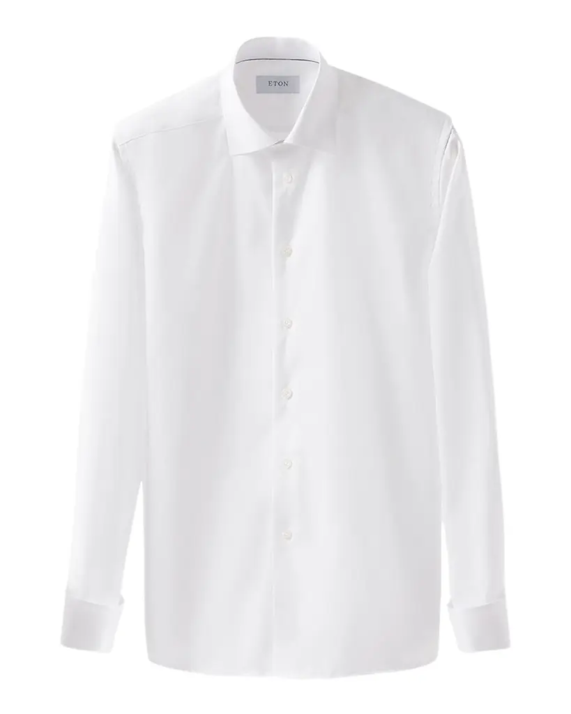 Eton Men's Slim-Fit French-Cuff Twill Dress Shirt | Image 1 Eton Men's Slim-Fit French-Cuff Twill Dress Shirt | Image 1