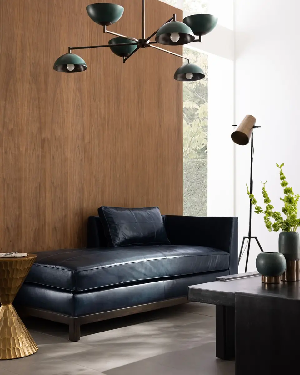 Arteriors Edmond Leather Chaise | Thumbnail 2