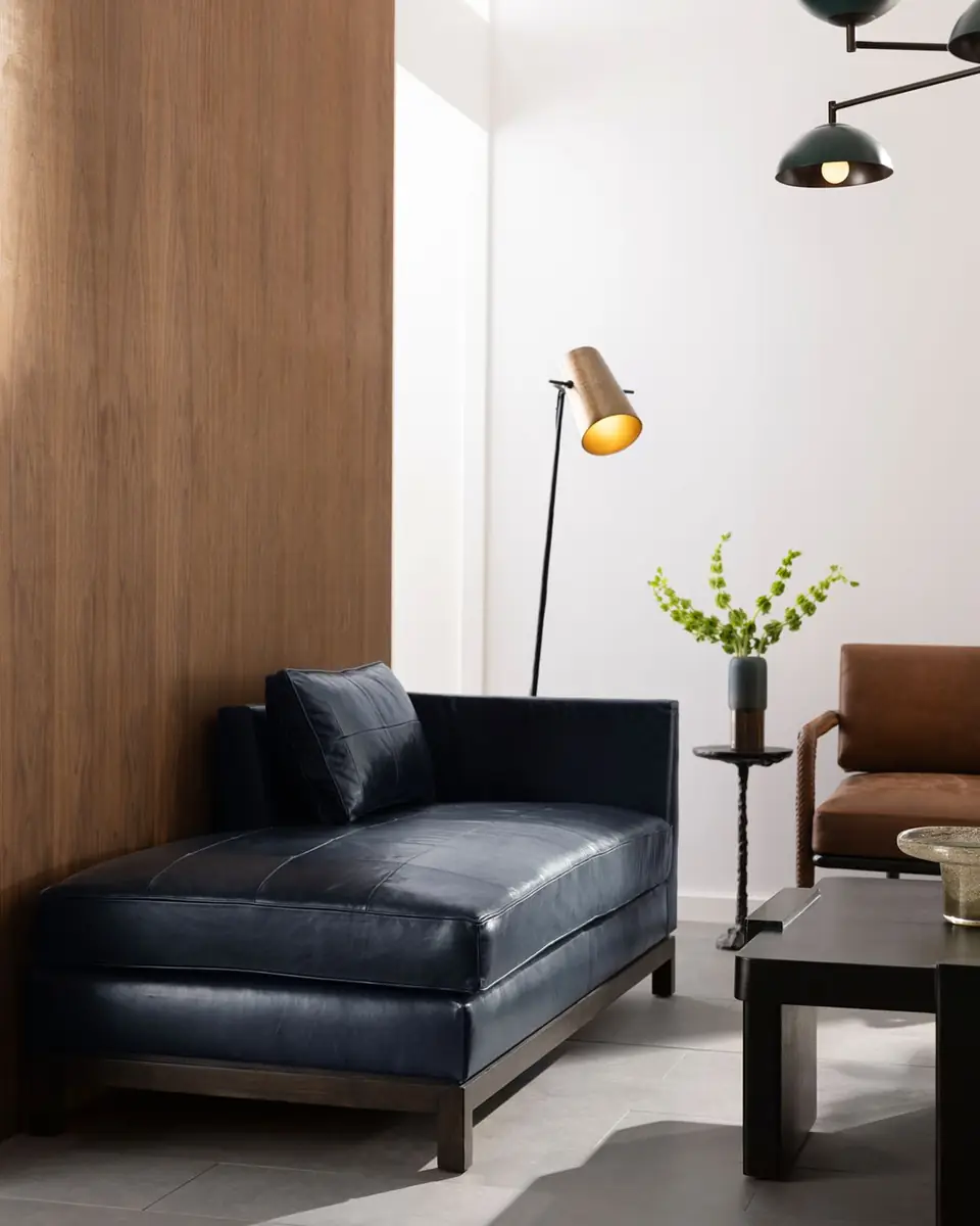 Arteriors Edmond Leather Chaise | Thumbnail 3