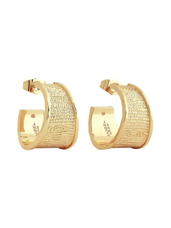 Enchanted Forest Bark Hoop Earrings