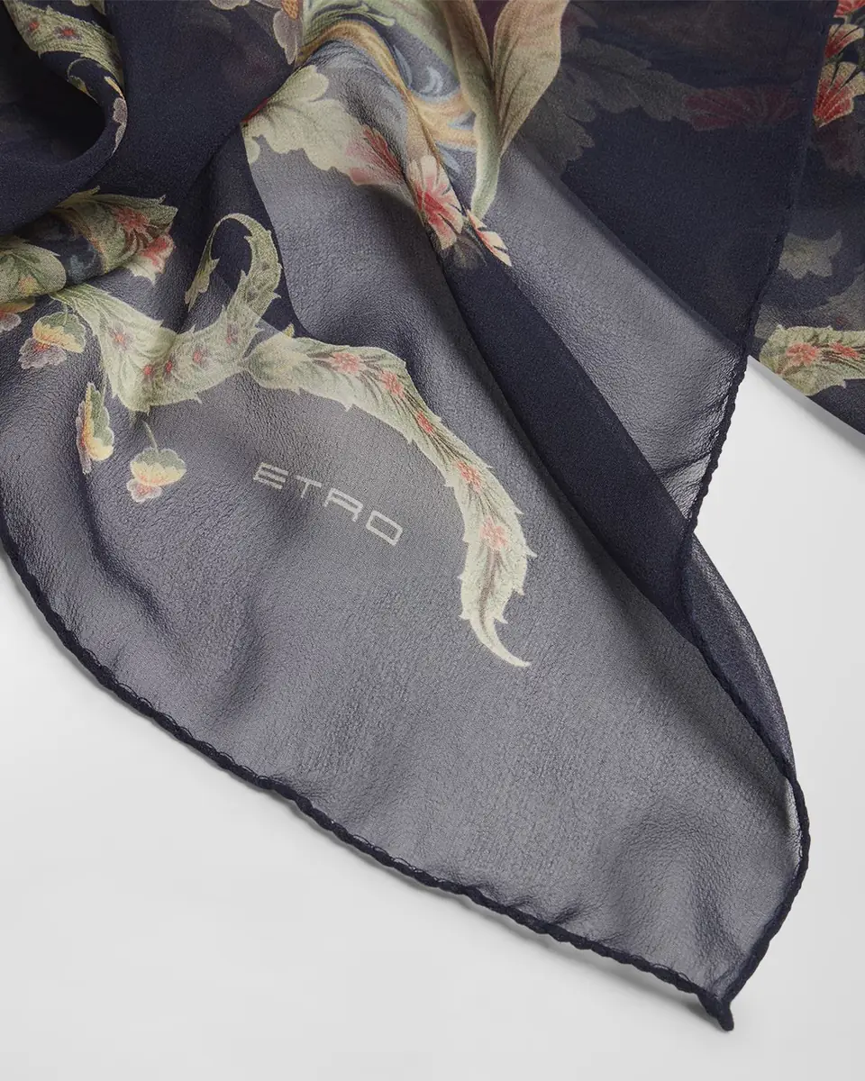 Etro Sheer Floral Print Silk Scarf | Thumbnail 4
