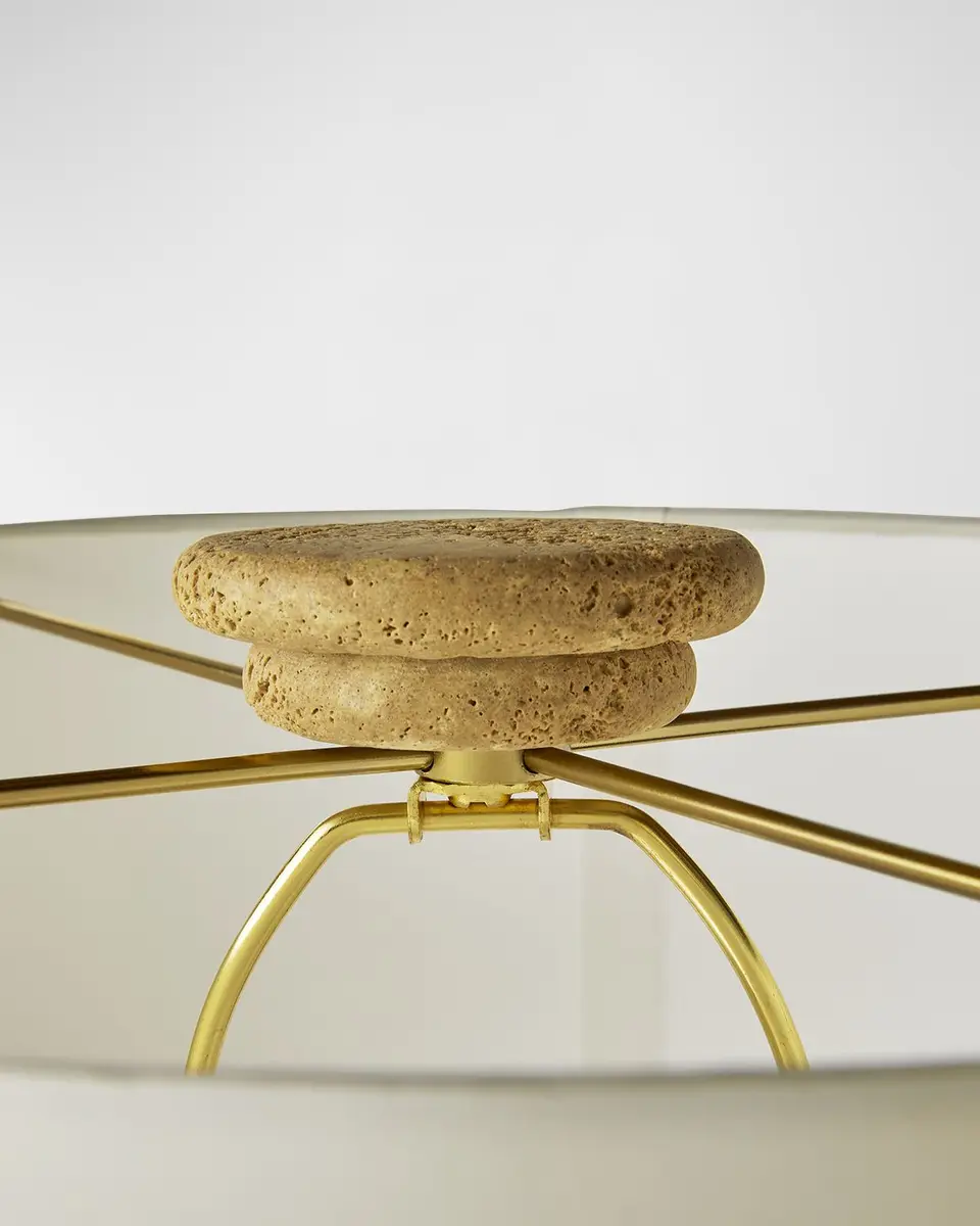 Arteriors Eros 30" Faux Travertine Table Lamp | Thumbnail 4 Arteriors Eros 30" Faux Travertine Table Lamp | Thumbnail 4