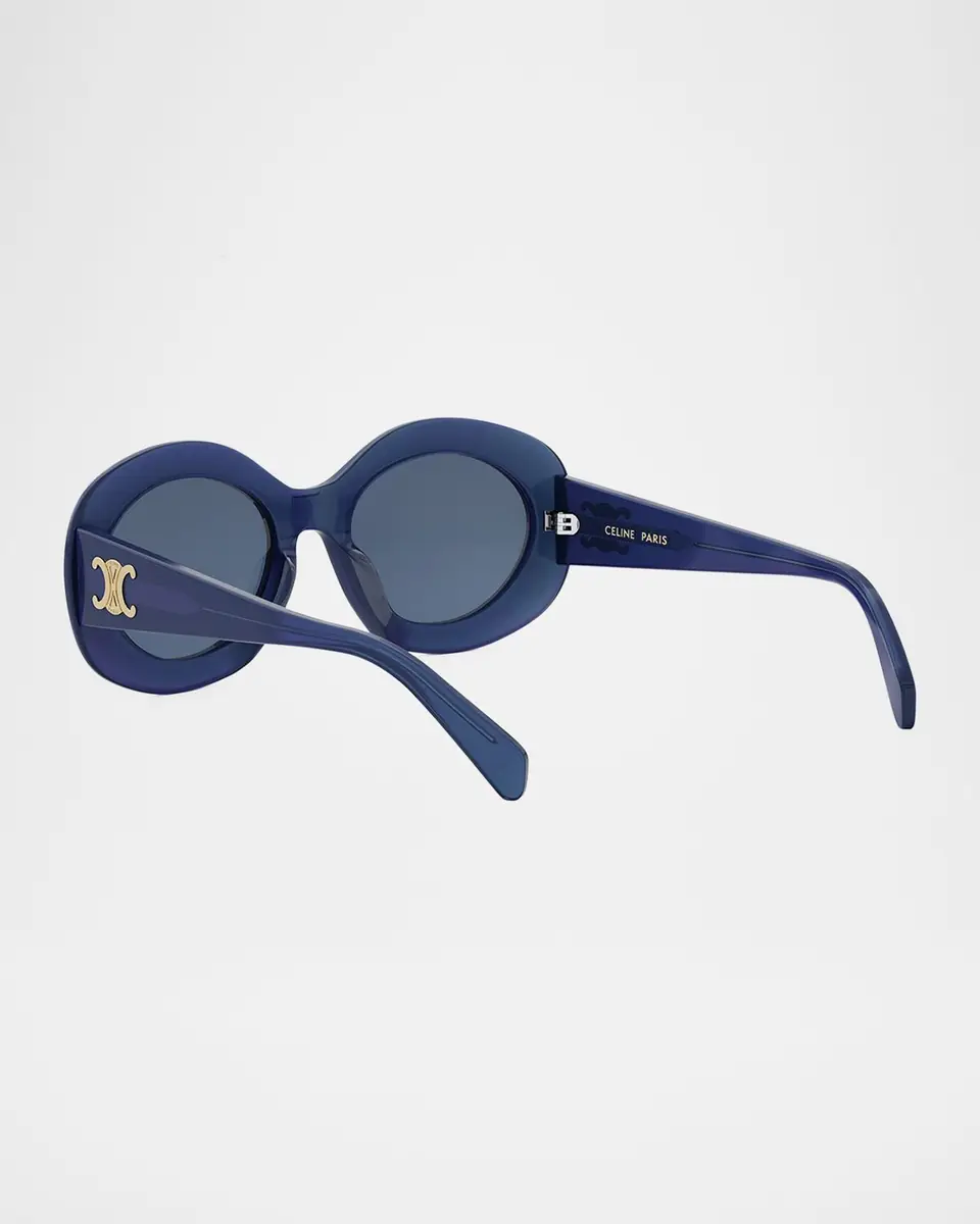 Celine Triomphe Round Acetate Sunglasses | Thumbnail 2 Celine Triomphe Round Acetate Sunglasses | Thumbnail 2