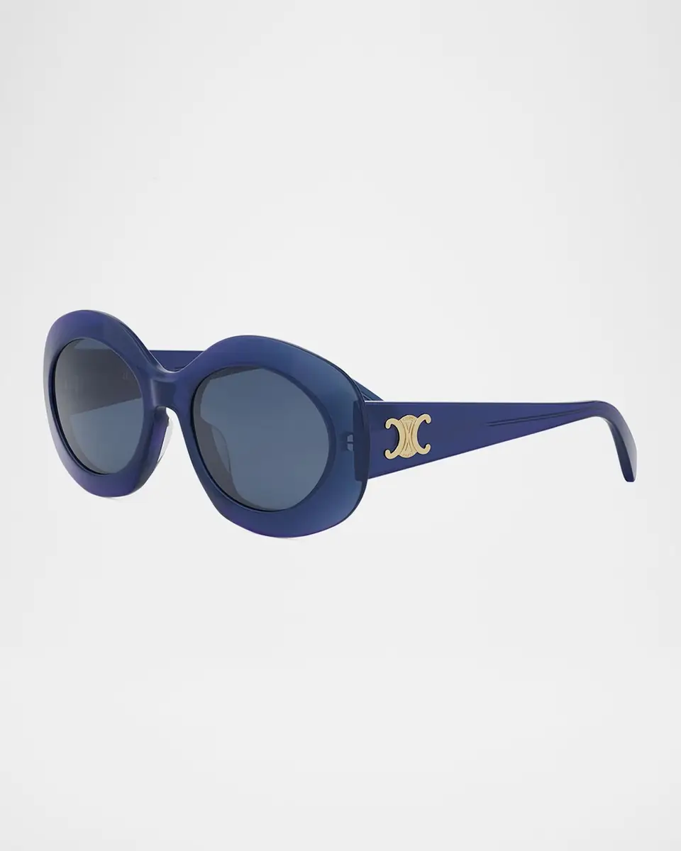 Celine Triomphe Round Acetate Sunglasses | Thumbnail 3 Celine Triomphe Round Acetate Sunglasses | Thumbnail 3