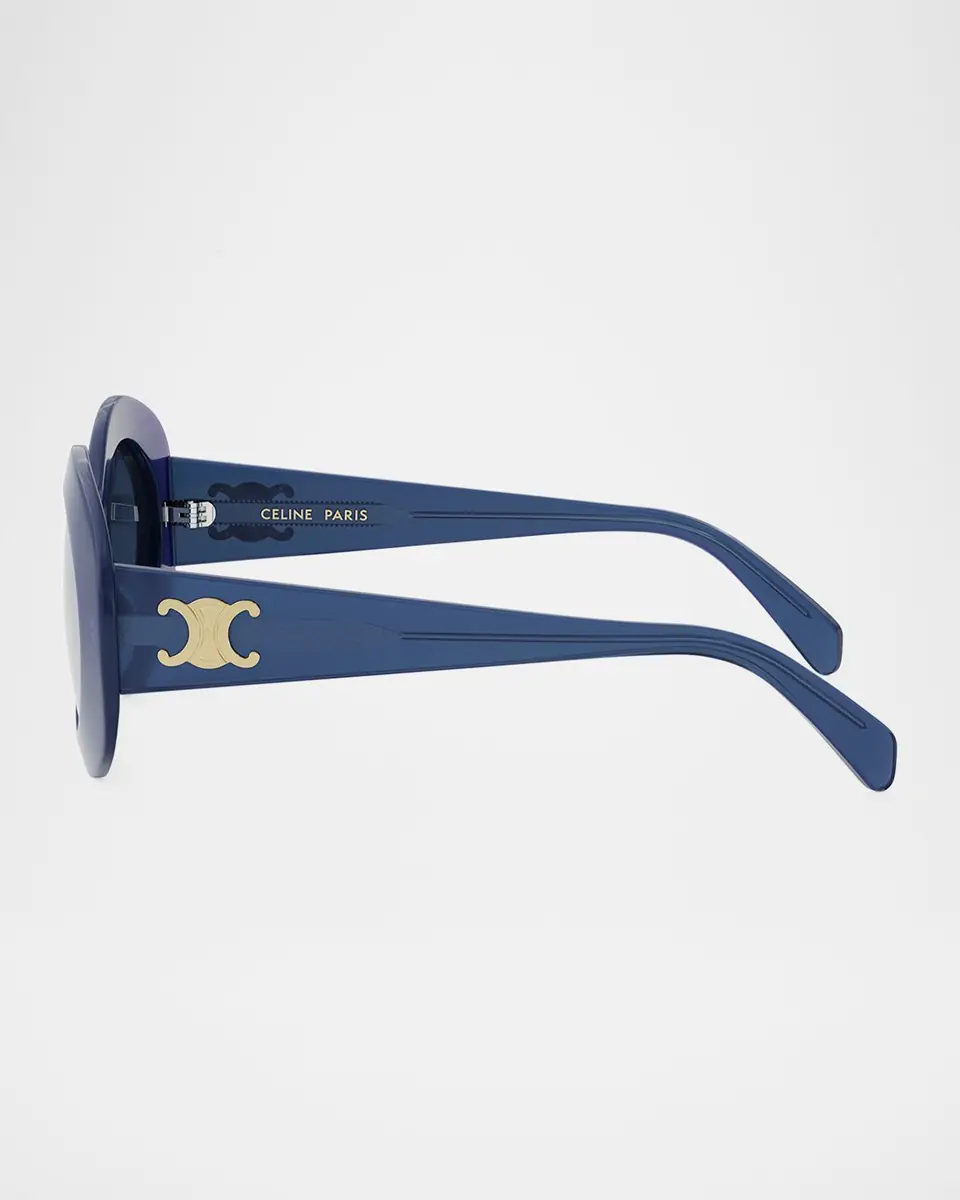 Celine Triomphe Round Acetate Sunglasses | Thumbnail 4 Celine Triomphe Round Acetate Sunglasses | Thumbnail 4
