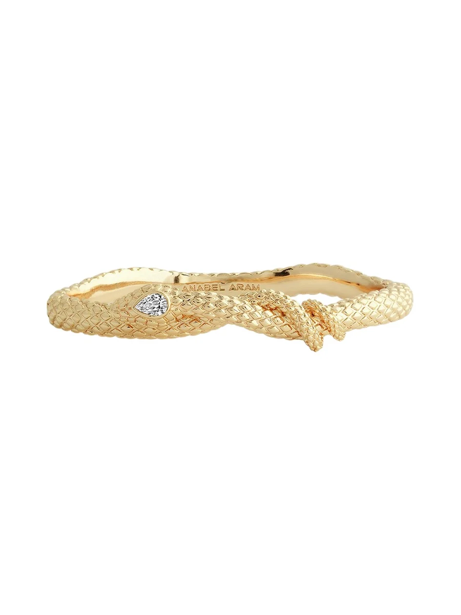 Anabel Aram Jewelry Serpent Hinged Bangle