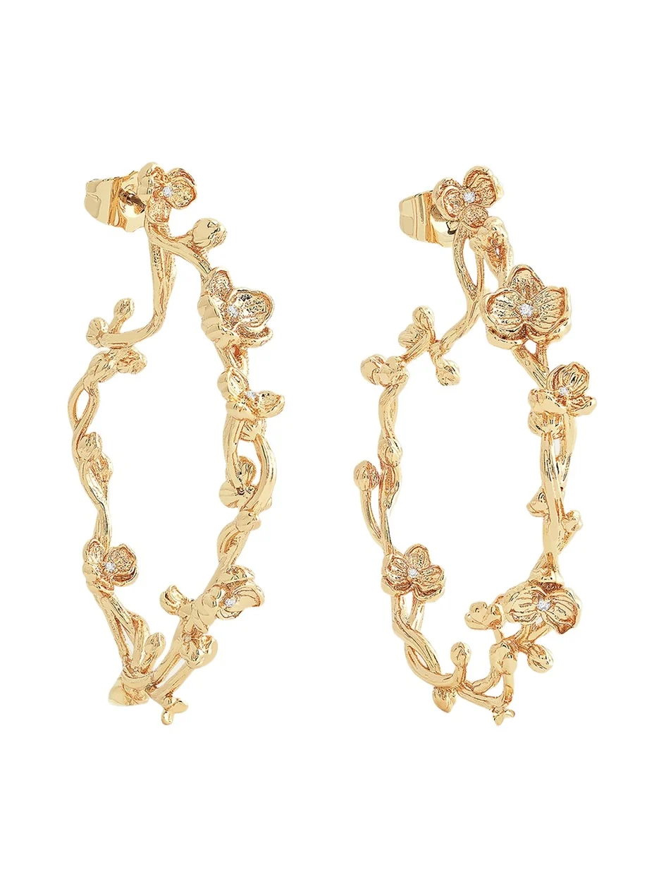Orchid Hoop Earrings Orchid Hoop Earrings