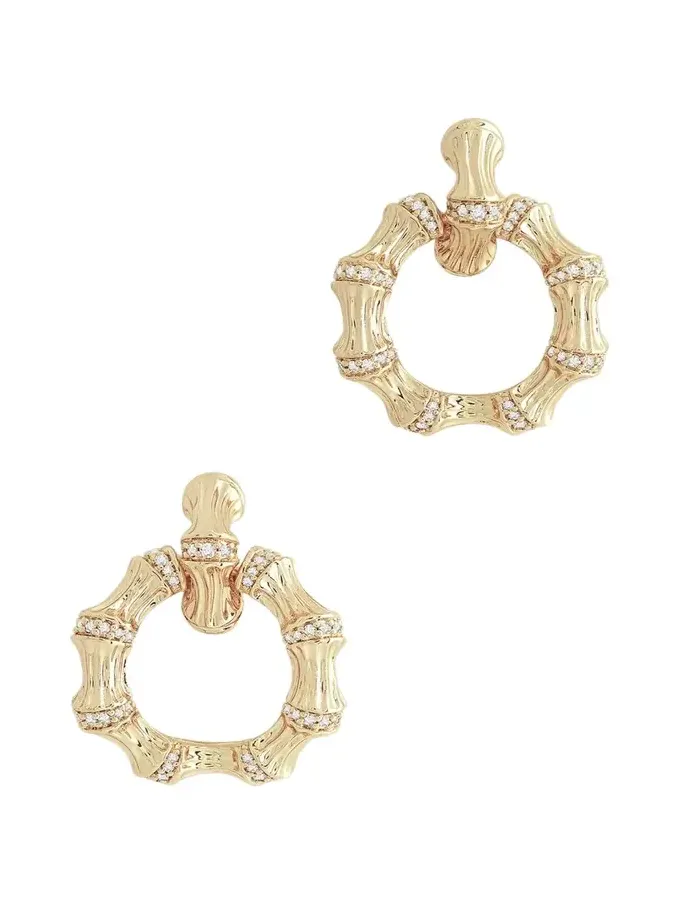 Bamboo Double Hoop Earrings