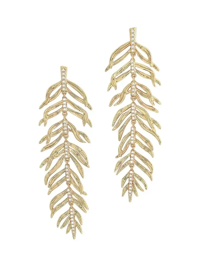 Palm Leaves Dangle Earrings