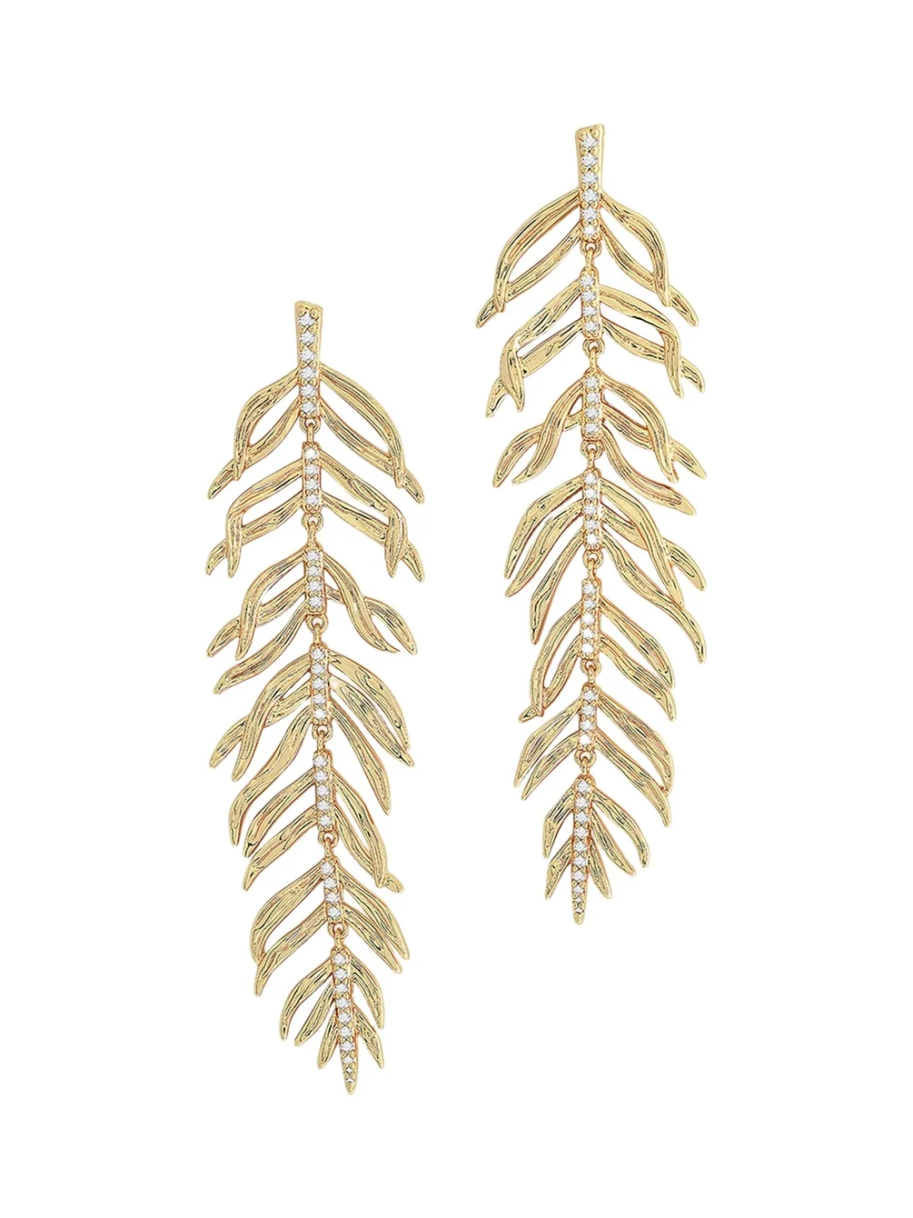 Anabel Aram Jewelry Palm Leaves Dangle Earrings